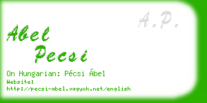 abel pecsi business card